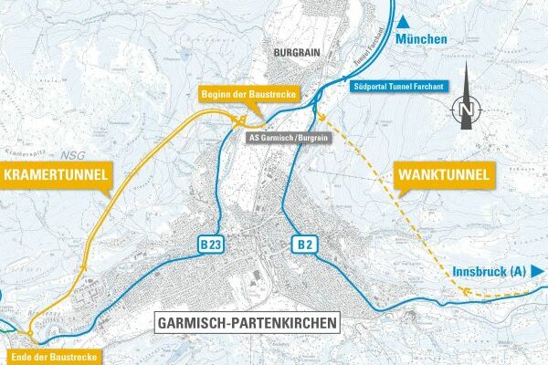 B 2, Ortsumgehung Garmisch-Partenkirchen mit Wanktunnel