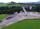 Verlegte Buswendeplatte und Herstellung Kreisverkehr, Juli 2017